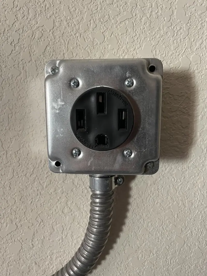 NEMA 14-50 outlet installed for Electrical Panel Upgrade in Portage